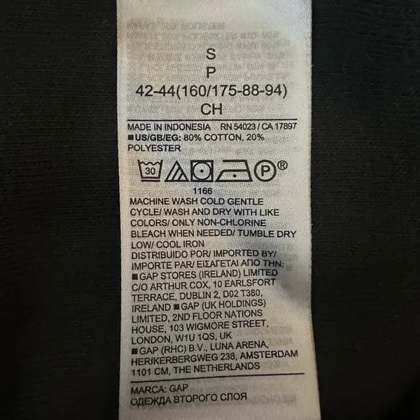 Gap Black Terrycloth Fabric Elastic Waist Pull-on Casual Running Sweat Shorts S - Image 5