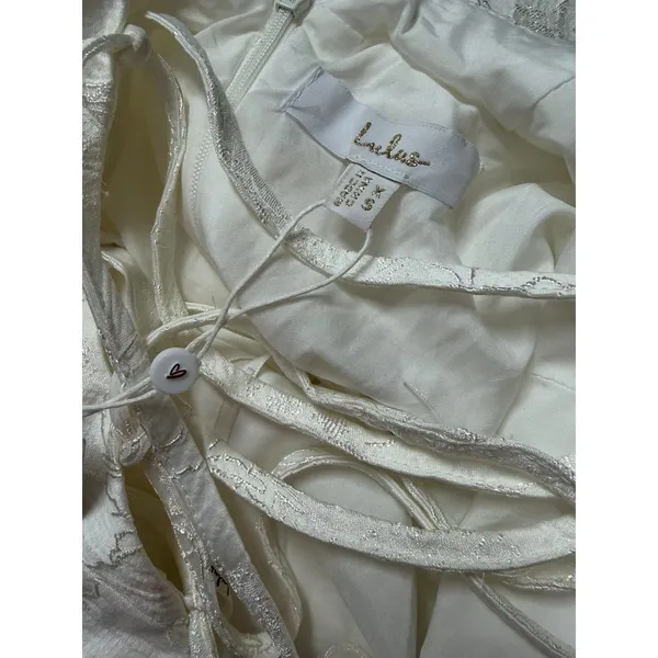 Lulus White Cowl Neck Backless Bridal Maxi Dress XS Wedding - Image 9