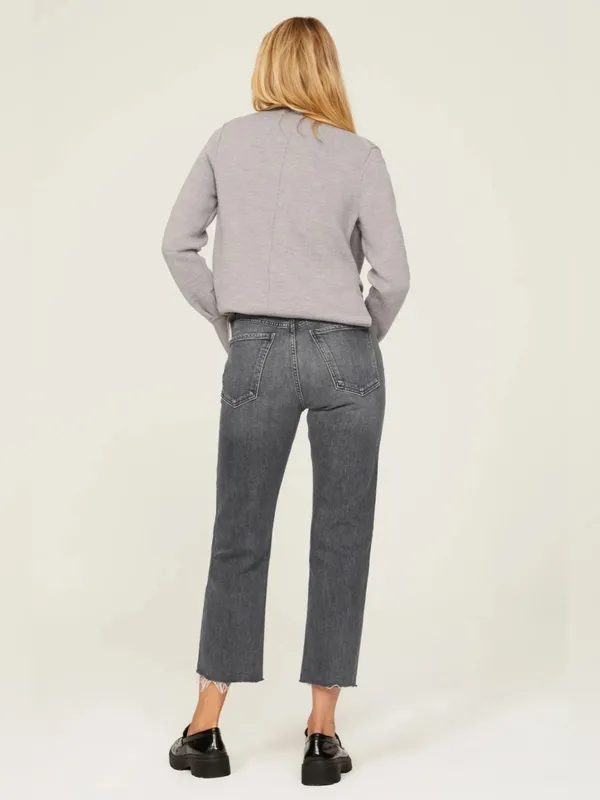 Citizens of Humanity Daphne Crop Jeans Washed Charcoal Gray - Image 6