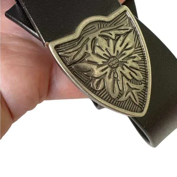 Western Belt Silver Buckle Adjustable Faux Leather Boho Chic Style - Image 5