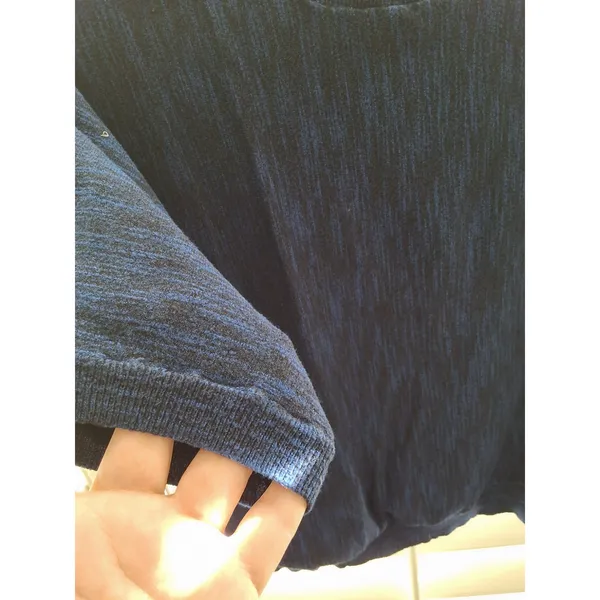 DKNY Jeans Sweater Woman's Size S Blue Loose Fit Short Sleeved - Image 5