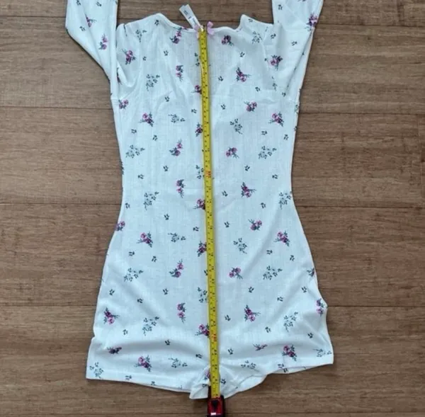 For Love & Lemons Pointelle Romper Sleepwear Lounge size S - Image 10