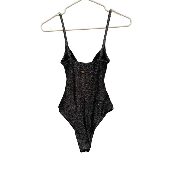 NWOT Dixxon Supreme Metallic One Piece Swimsuit XS Silver Sparkle High Cut - Image 12