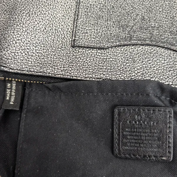 Coach Kylie Metallic Silver Crossbody Mini Purse - Image 2