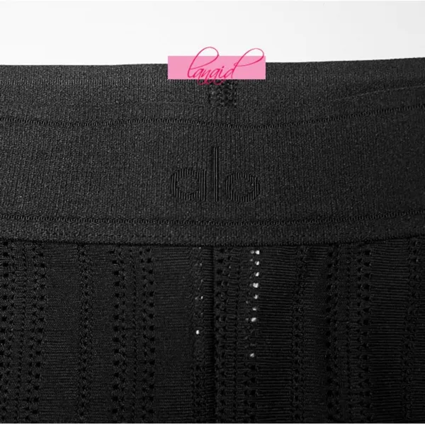 NEW Alo High-Waist Euphoria Leggings Black Mesh Sheer See-Through Transparent S - Image 7