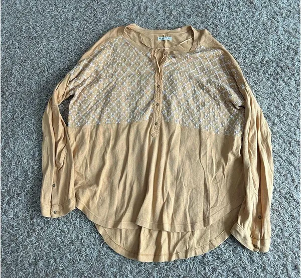 FREE PEOPLE Free Sport Henley Long Sleeve Top - Image 3