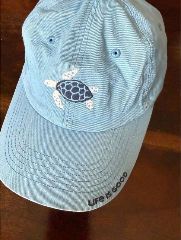 Life is Good Blue Turtle Embroidered Baseball Cap - Image 2