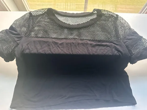 Vintage Las Vegas Crop Top Black Size M - Image 2