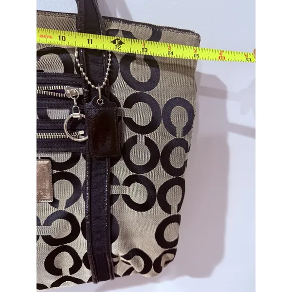 Coach Poppy Signature Black Canvas Double Handle Tote Bag, No. C1020-14530 T - Image 12