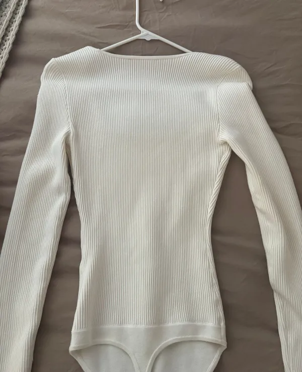 Abercrombie Cream Sweater Bodysuit - Image 3