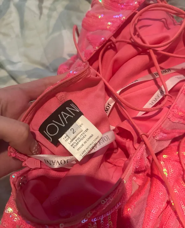 Size 2 Jovani 08481 prom dress Hot Pink - Image 5
