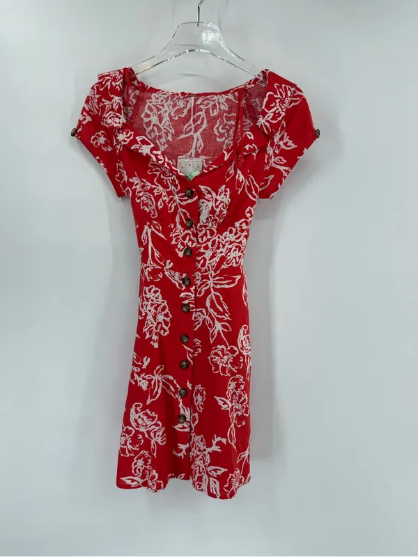 Free People A Thing Called Love Mini Dress‎ Cherry Combo size 0 - Image 5