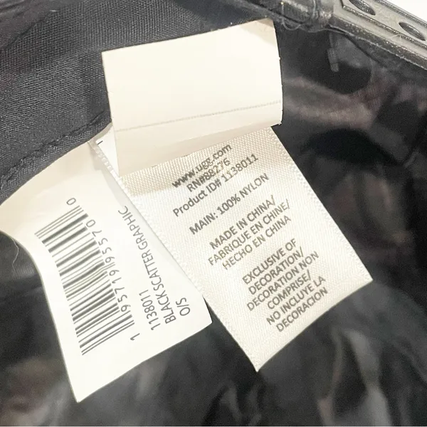 UGG Black Unisex One Size Adjustable‎ Nylon Baseball Cap - Image 5