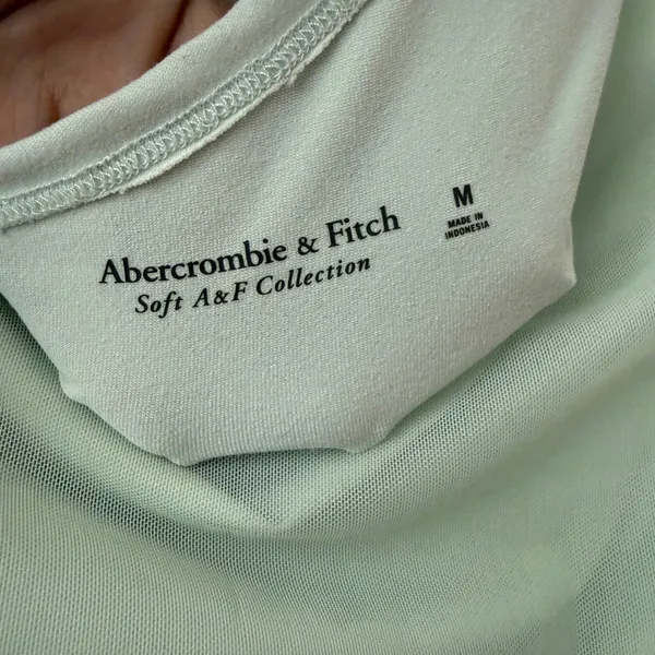 Y2K Abercrombie & Fitch M Mint Green Mesh Top‎ Rave Party Festival - Image 7