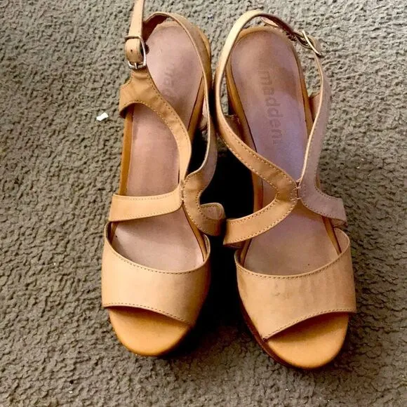 Steve Madden shoes platforms tan - Image 2