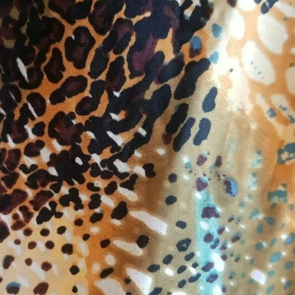 Madmazelle Dress Size XS Womens Animal Print Watercolor Artsy - Image 8
