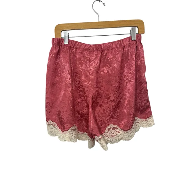 Vtg Victoria’s Secret Cami Tank Top Shorts Set Small Gold Label Pink Festival - Image 10
