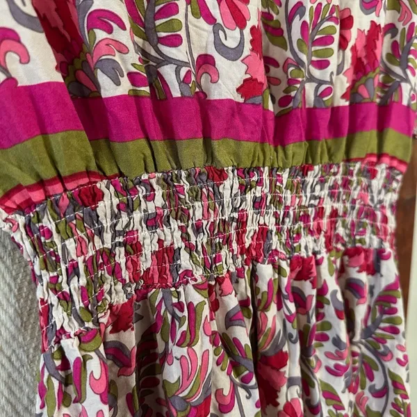Moni & Co Floral Pink V-Neck Dress‎ Women’s Size L/XL - Image 12