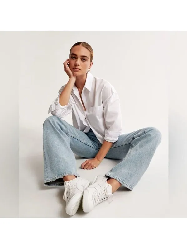 Abercrombie & Fitch The 90s Relaxed Jean High Rise Plus Size Denim Long - Image 3