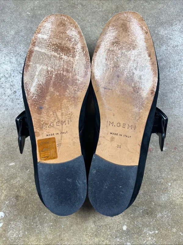 M. Gemi Adelina Black Genuine Suede and Leather Buckle Mary Jane Size: 36 (US 6) - Image 6