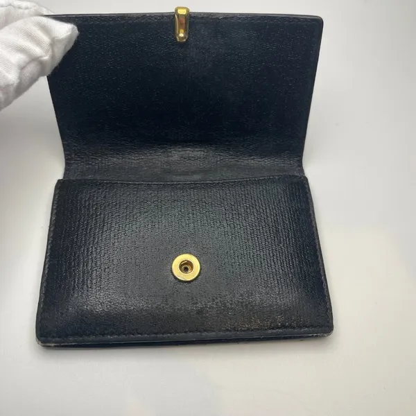 YSL Y Line Compact Wallet Wallet - Black w/ Gold - Preowned - Image 6