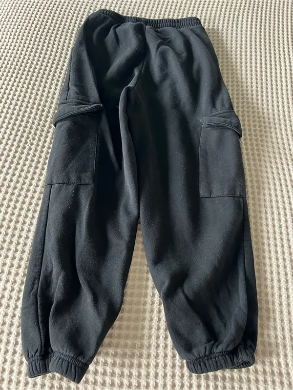 Black Cargo Jogger Pants - Image 3