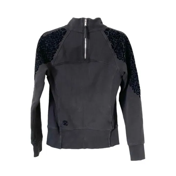 LULULEMON‎ Floral Flock Pullover Sweatshirt Sz 4 - Image 3