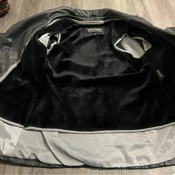 Vintage 90s Wilsons Leather Black Genuine Leather Jacket‎ Coat Size M - Image 8