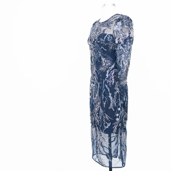 Dress‎ The Population | New! Elegant Navy Sophia Dress with Embroidered Sequins - Image 7