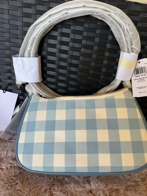 Coach CES65 Teri Shoulder Bag With Gingham Print And Charm - Image 4