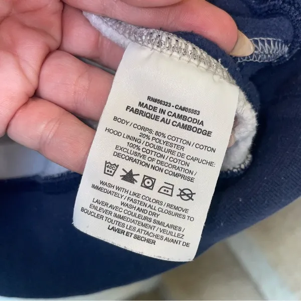 Nike Gray and Blue Colorblock Sweatshirt Athletic Fit - Image 6