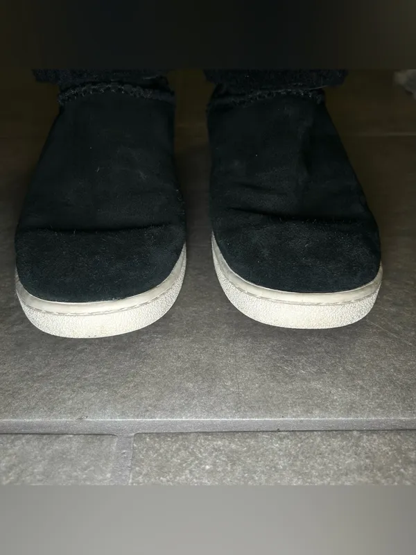 UGG Mika Black Suede Slip On Winter Cuffed Sneaker Snow Boots Womens Shoe Size 8 - Image 6