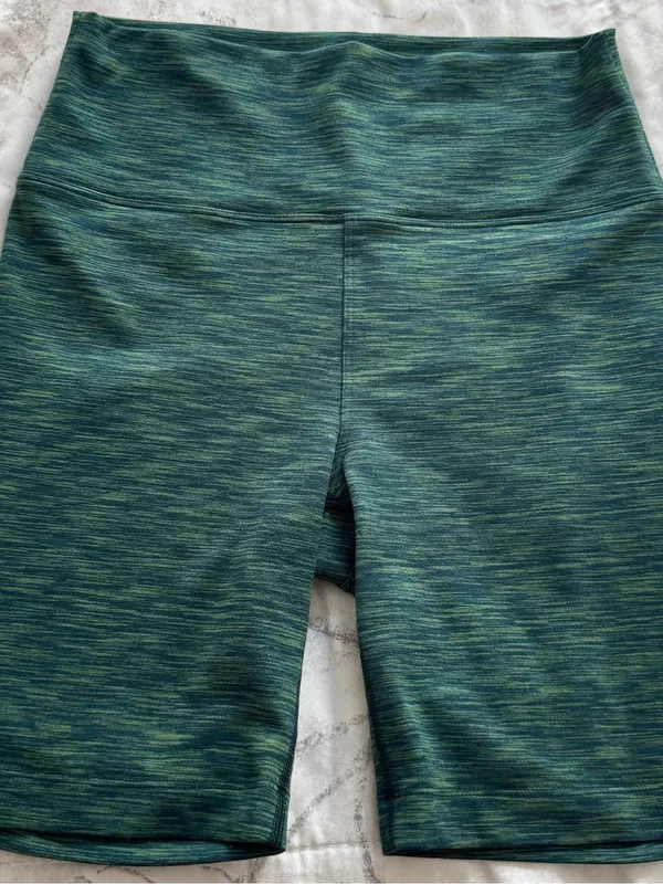 Outdoor Voices matching set of Dark Teal Heather Bike Shorts & sport bra, size S - Image 12