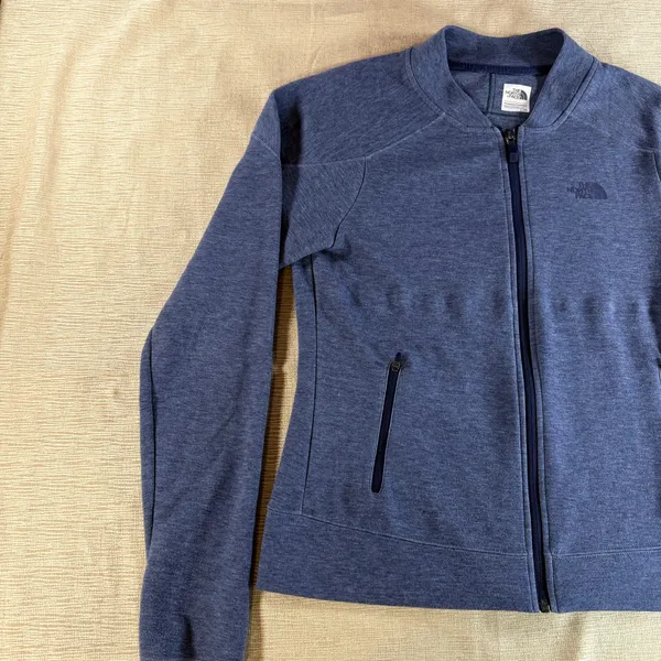 The North Face Women’s Large Full Zip Jacket Blue Heather Fleece NWOT - Image 15