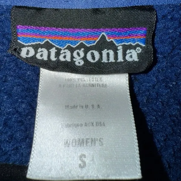Patagonia R2 Polartec Jacket Women’s Size small Blue Full Zip up Fleece USA Vtg - Image 2