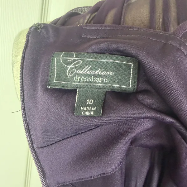 Dressbarn purple beaded waist midi dress - Image 6