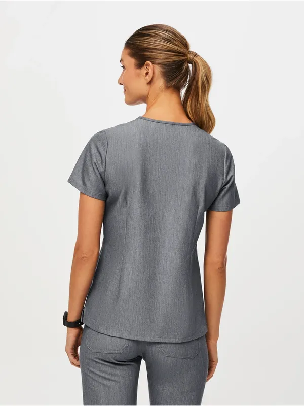 Figs Catarina One Pocket Scrub Top Graphite Grey Size Large - Image 2