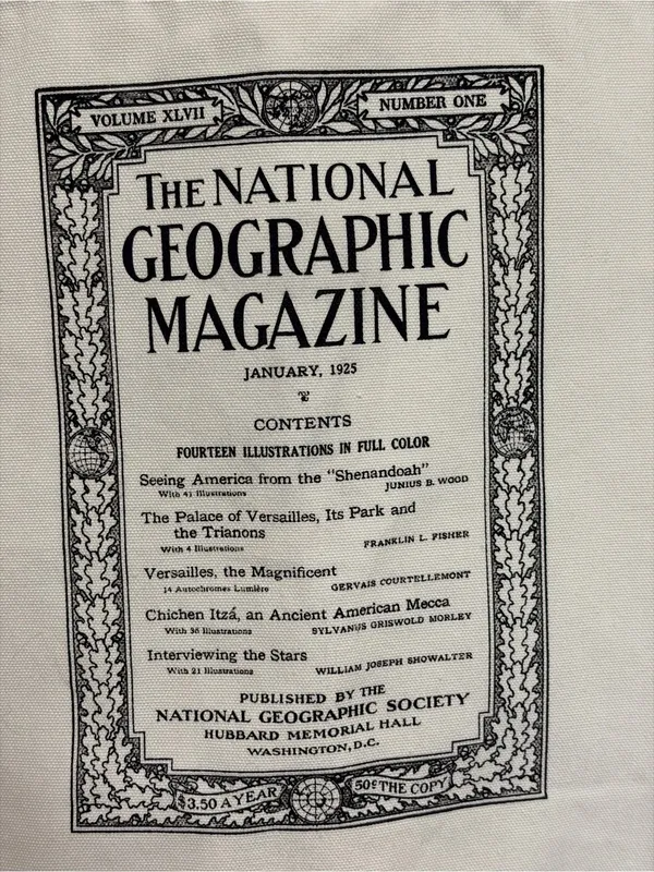 National Geographic Magazine Logo Canvas Tote Bag - Image 3