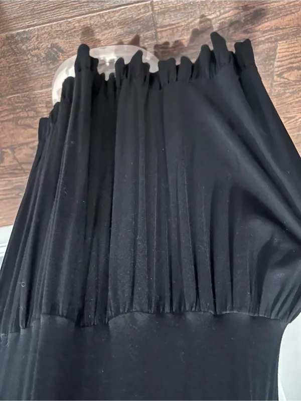 Black Lace crochet Trim Maxi Dress size M sleeveless - Image 7