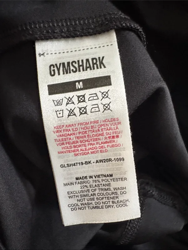 Gymshark Black High-Rise Bike Shorts Medium - Image 3