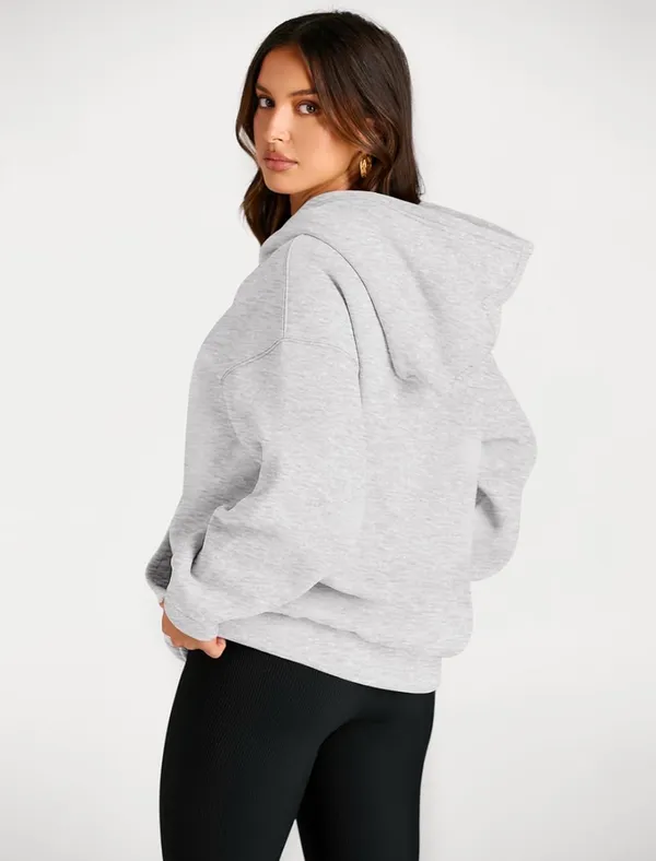 Oversized Grey Hoodie Gray - Image 4