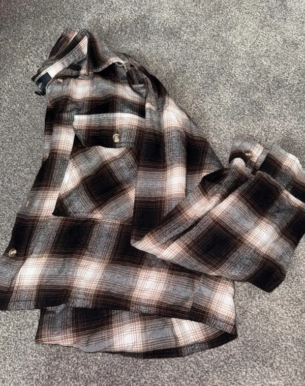 Forever 21 Brown Cropped Flannel - Image 5