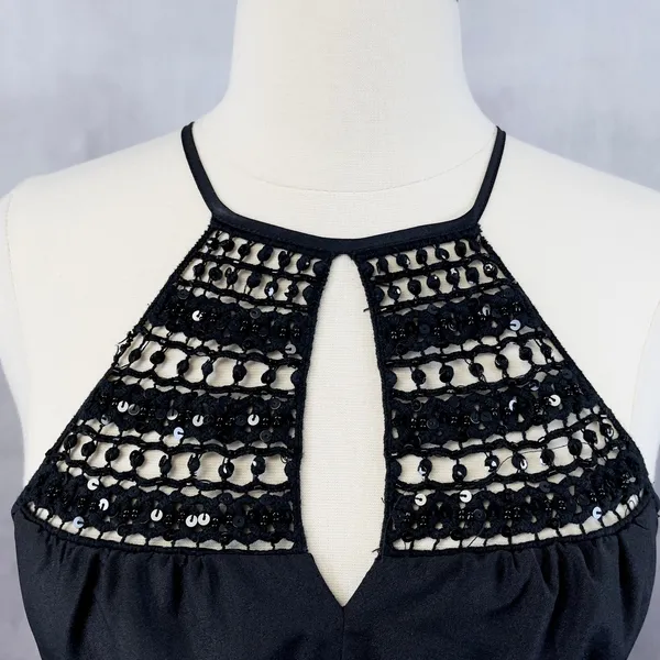 Express Womens Halter Dress XS Party Sequin Crochet Going Out‎ Date Night Party - Image 3