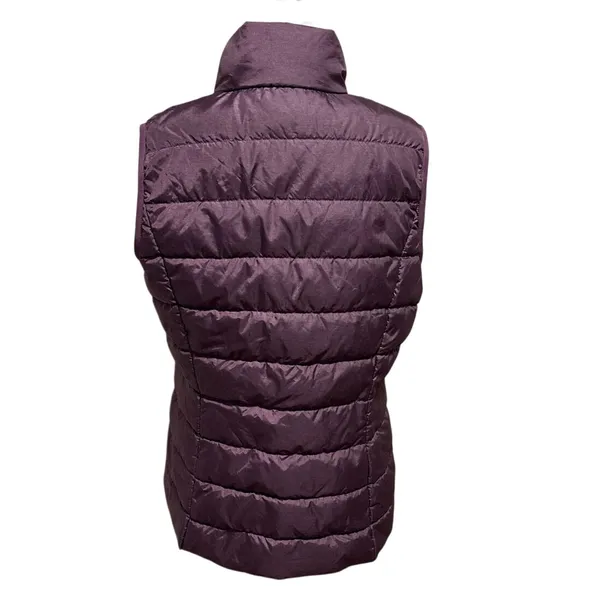 Eddie Bauer Women’s Size M Down Puffer Vest Packable Plum Purple - Image 2