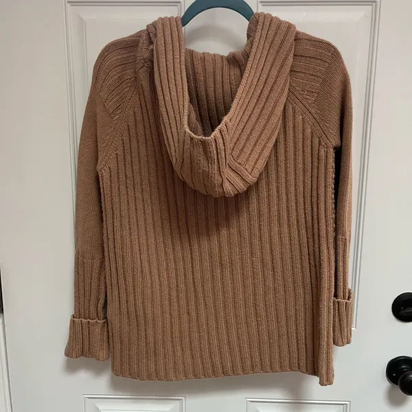 Victor Alfaro x RTR Brown‎ cable knit Oversized Zip Up hooded Sweater wool blend - Image 5