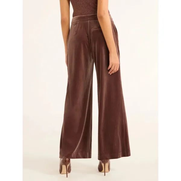 Sofia Jeans Womens Pants Size 10 Brown Velvet Wide Leg High Rise Trousers Zip - Image 3
