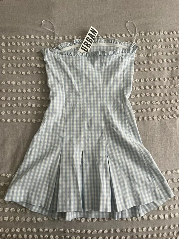 Urban Outfitters Margot Strapless Drop Waist Mini Dress - Image 4