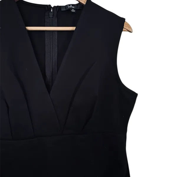 Lulus Cocktail Hour Black Sleeveless Tulip Black Mini Dress - Image 3