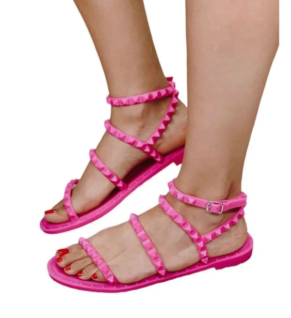 Travel Sandals In Hot Pink/Fuchsia  - Image 2