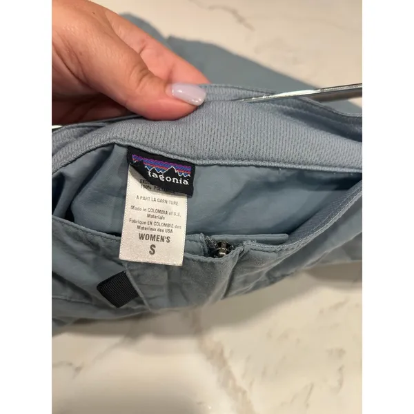 Patagonia Skirt Womens S Small Blue Cargo Pocket Front Zip A‎ Line Spli - Image 4